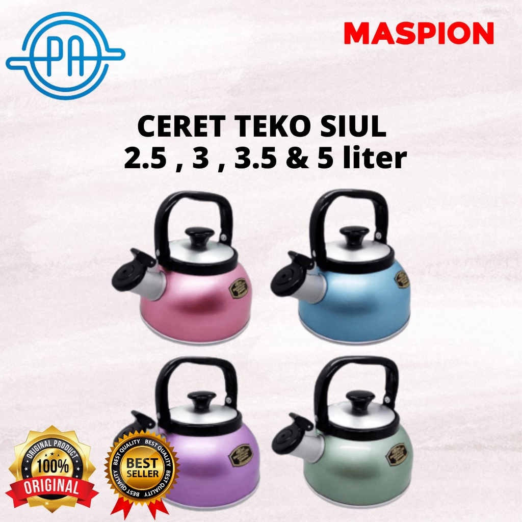 TEKO SIUL MASPION TEKO RIGOLETTO  2.5 , 3 , 3.5 &amp; 5 LITER CERET BUNYI