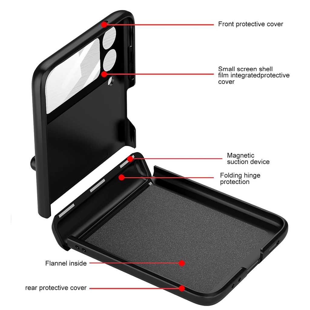 Case Pelindung Handphone Shockproof Ultra Tipis Matte Dengan Engsel Magnetik Untuk Samsung Z Flip 4