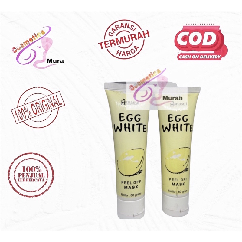 [ bpom  ] hanasui egg white mask - masker putih telur // masker egg hanasui