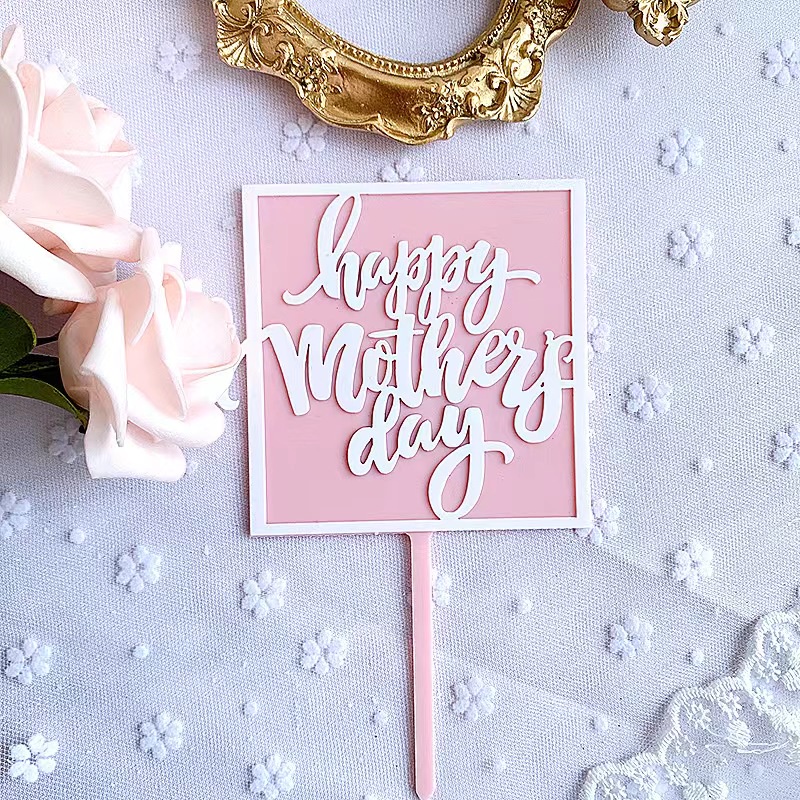 Cake Topper Penghias Kue Ulang Tahun Ultah Happy Birthday Mother Day