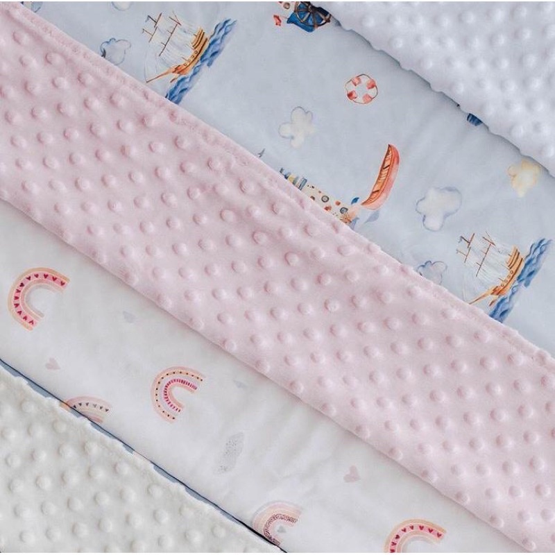 blanket cottonseeds / selimut bayi motif rainbow PRELOVED