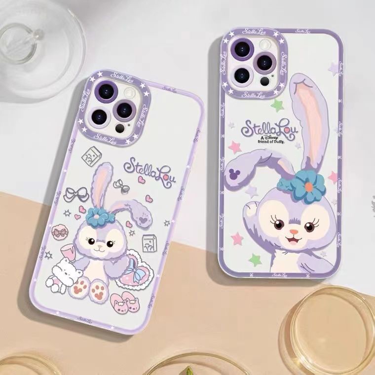 Soft Case TPU Transparan Motif Kelinci Untuk Iphone 13 12 Mini 11 Pro X XR XS Max SE 2020 6 6S 7 8 Plus