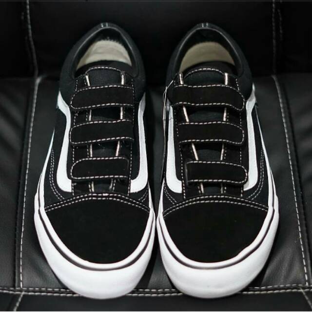 SALE Vans oldskool velcro pro black white - VANS ORIGINAL