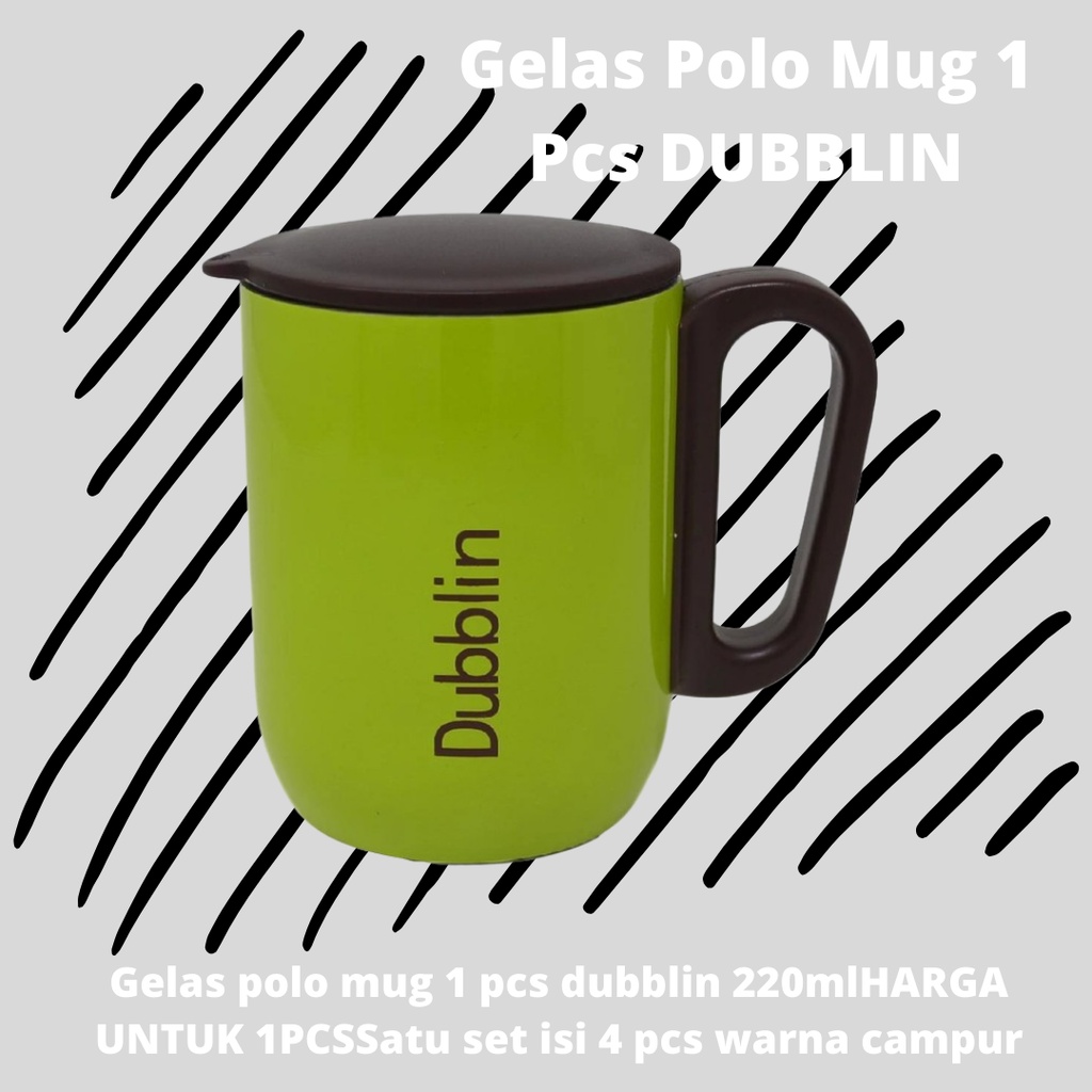 TERLARIS!! Mug DUBBLIN 220 Ml - Thermos Mug Gelas Polo Warna / Harga 1pcs