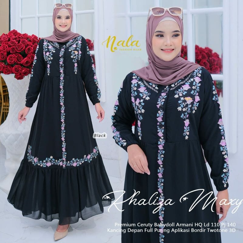 khalizah maxy // gamis ceruty fariasi bordel