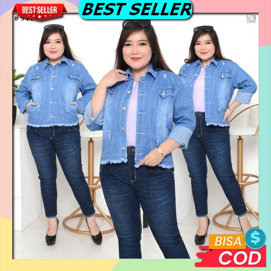 Denim Jaket Jeans Kekinian Jacket Outwear Wanita Outerwear Jins Cewe Remaja Hoodie Outer Levis Hodie