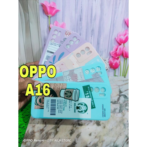OPPO A16  CASING HP SOFT CASE KARAKTER/MOTIF SLICON CANDY MACARON  PELINDUNG CAMERA MODEL TERBARU