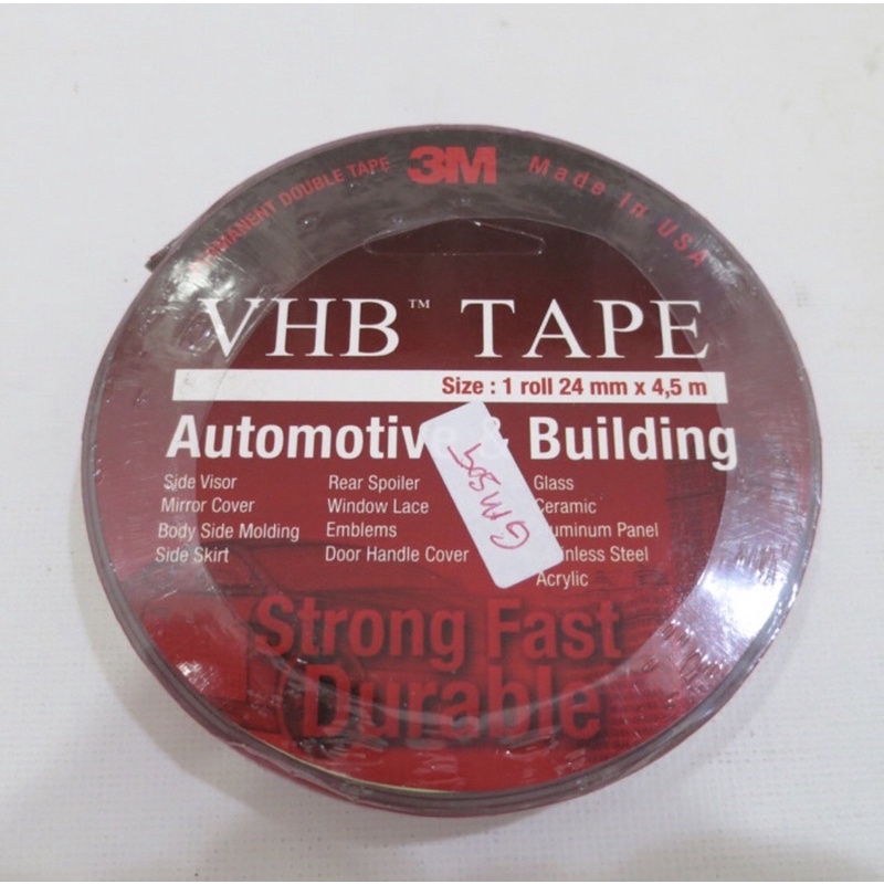 

DOUBLE TAPE 3M VHB LEBAR 24MM (4.5 METER)