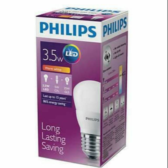Philips Lampu Led 3 Watt warm white