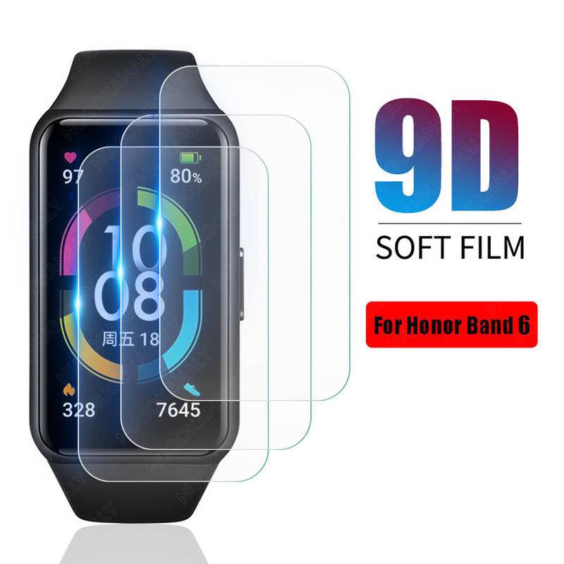 Pelindung Layar 3D Full Cover Bahan TPU Untuk Huawei Honor Band 7 6 Pro Watch Fit Hydrogel 6