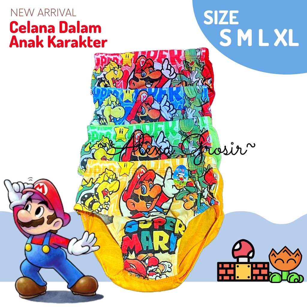 12 PCS CELANA DALAM CD ANAK LAKI LAKI KARAKTER/HARGA LUSINAN