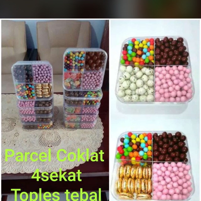 

Parcel coklat 4 sekat 75000