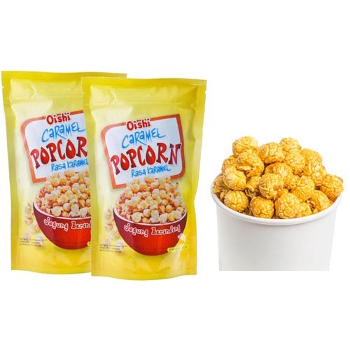 

Snack Oishi Popcorn Caramel Cemilan Jajanan Pop Corn Karamel 200 gram - 100 gram