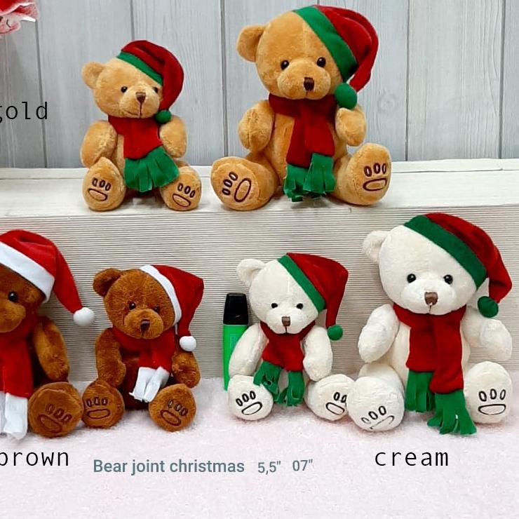 Boneka Natal Teddy Bear Souvenir merry 