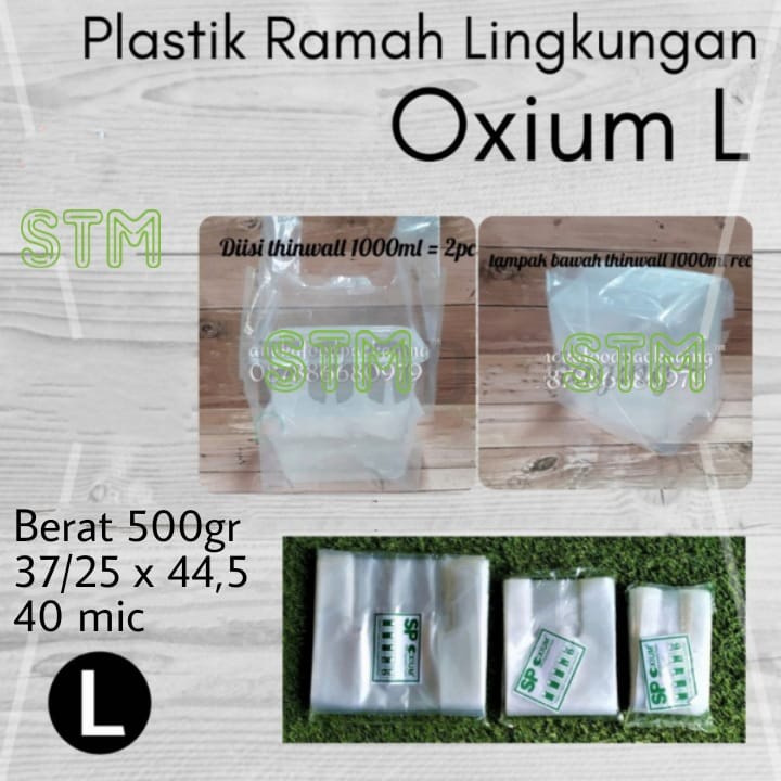 Kantong Kresek Pe EPI Lebar 25cm x Tinggi 45cm/plastik Oxium ramahLingkungan EcoFriendly uk25 L