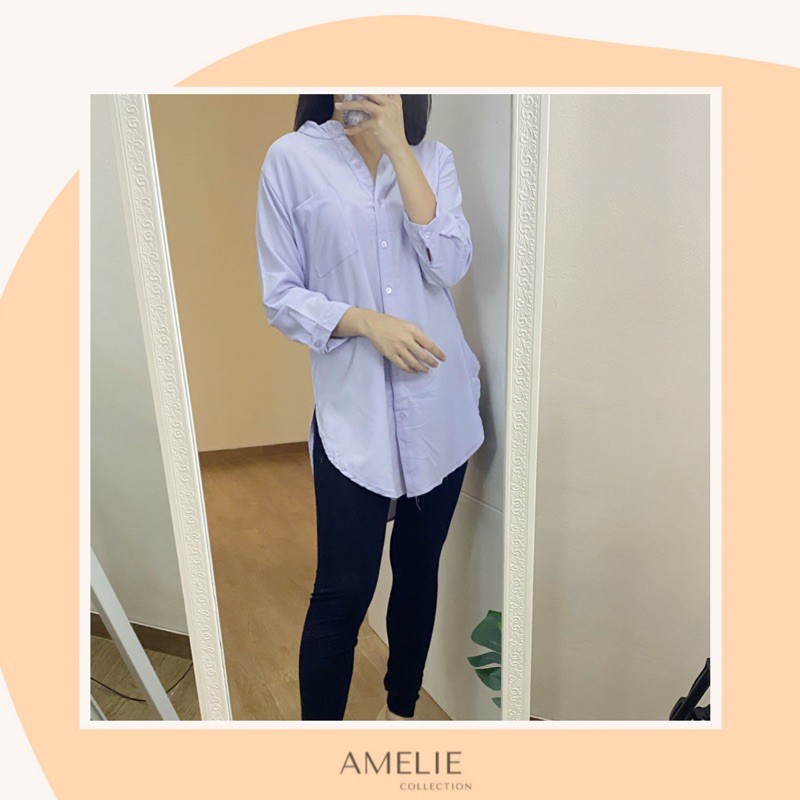 AMELIE BASIC SHIRT - atasan fit to XL