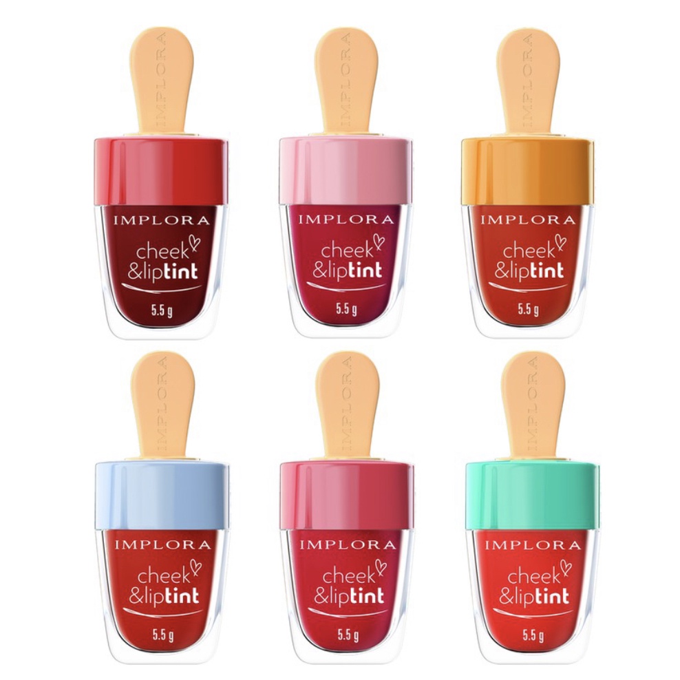 Implora Cheek &amp; Liptint / Lip Tint Cair / Ice Cream 5.5gr