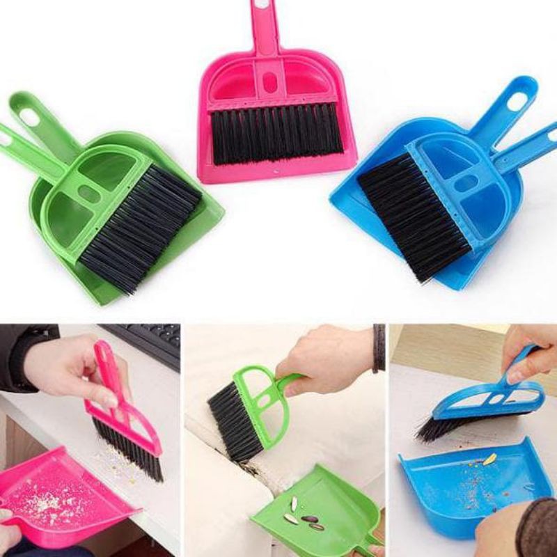 Sapu Mini Dustpan Pengki Cikrak Serok Serokan Pembersih Karpet Sofa