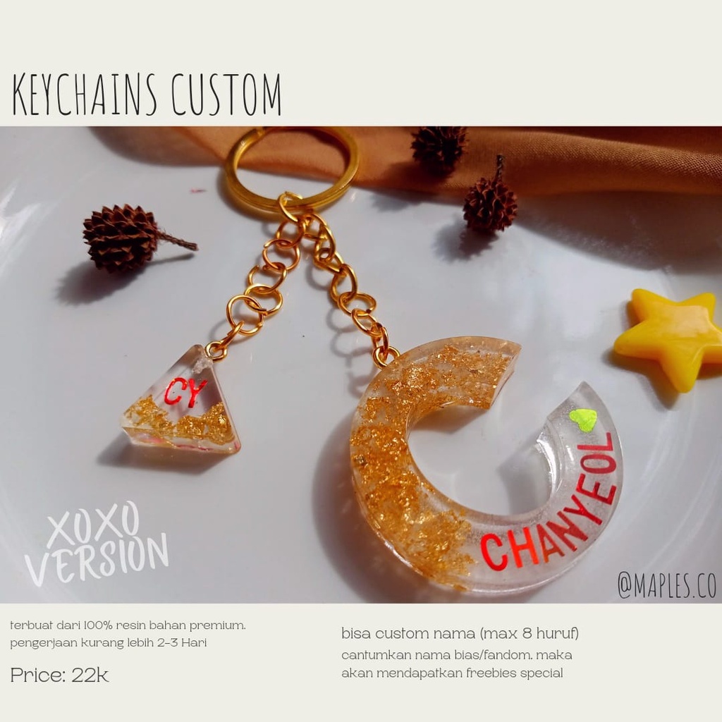 RESIN/ACRYLIC KEYCHAIN/ GANTUNGAN KUNCI KPOP EXO/XOXO EDITION