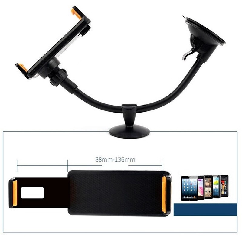 Stand Universal Untuk tablet Dan Handphone Penahan Kaca Depan Mobil suction cup holder Panjang phone holder PC holder phone holder bracket Cocok Untuk 4-10 inch iphone ipad Samsung LG Xiaomi