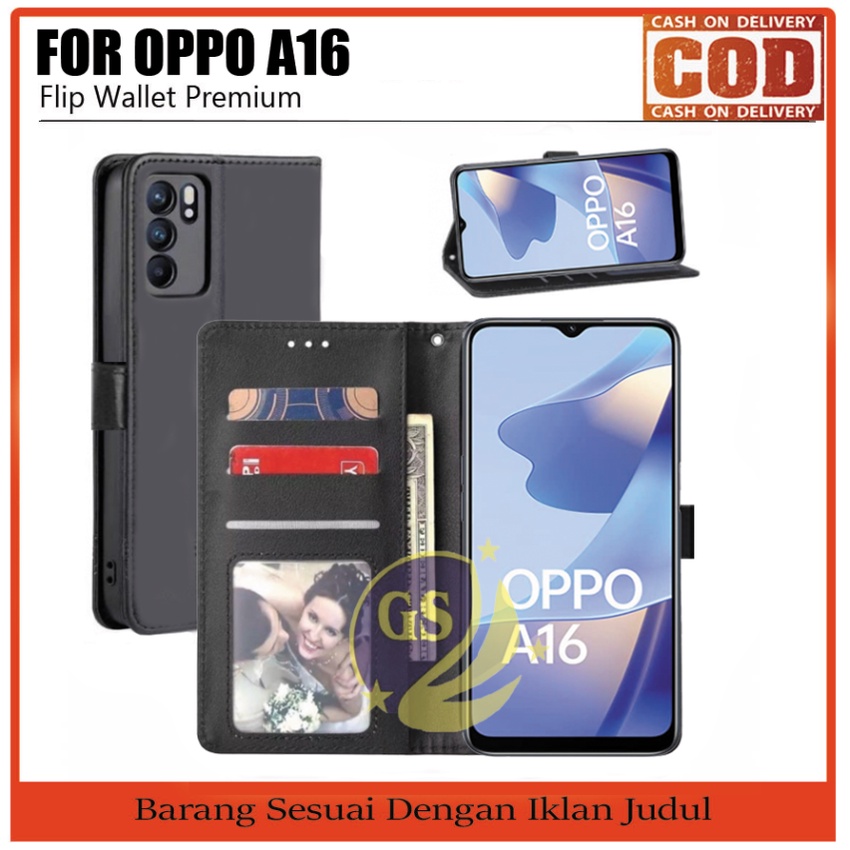 LEATHER FLIP COVER WALLET OPPO A95 4G / Oppo A16 A74 A54 REALME 8 PRO 4G 5G C25 C21Y C21 C20 NARZO 30A 20 KULIT CASE