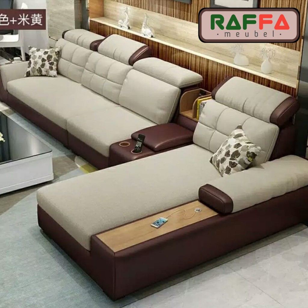 L14 RAFFA MEUBEL - Sofa Tamu / Ruang Keluarga - Kursi Sofa - Sofa Minimalis Leter L - Sofa Modern
