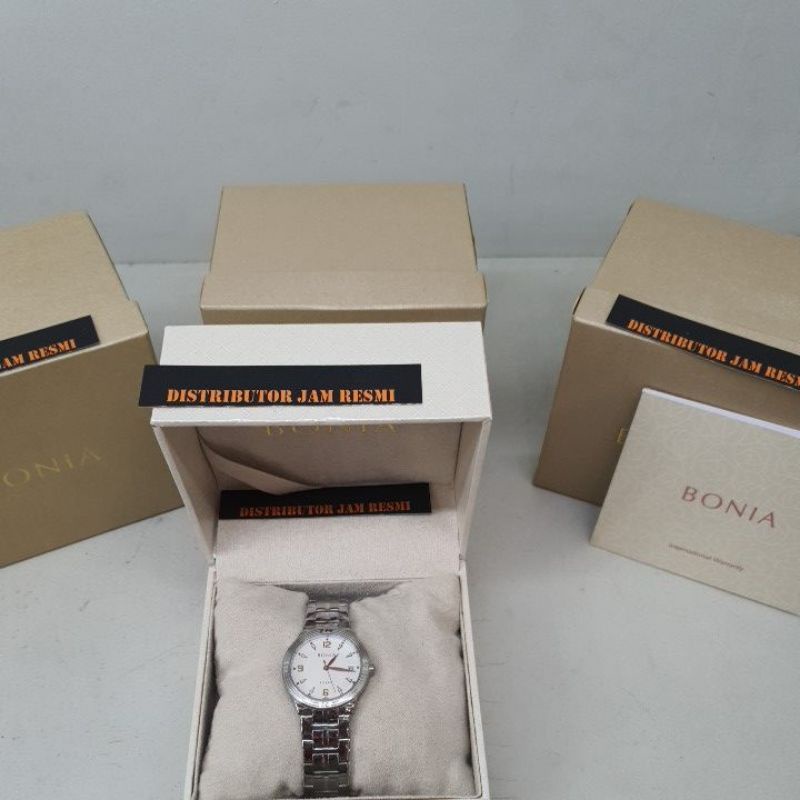 Jam Tangan Wanita Bonia BNR144-2315 All Silver Dial White Stainless Quartz