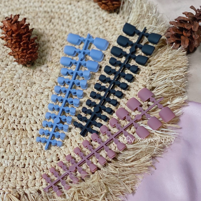 fake nail kuku palsu kaki polos