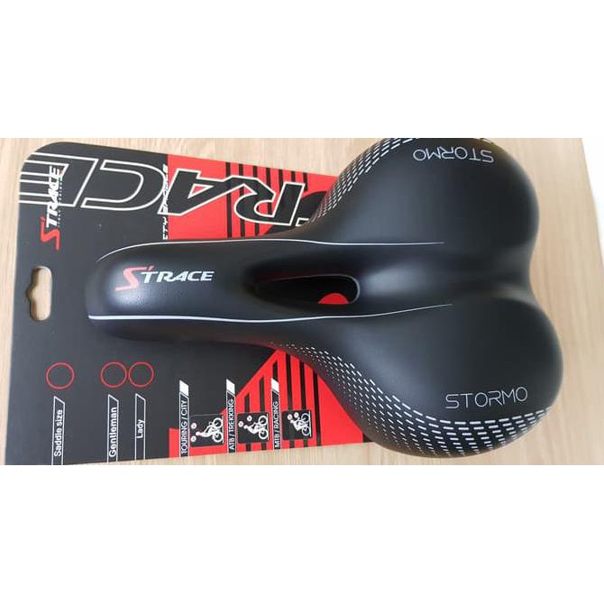 Sadel / Jok Sepeda Mtb Fixie Gel Lebar Strace Storm Type B