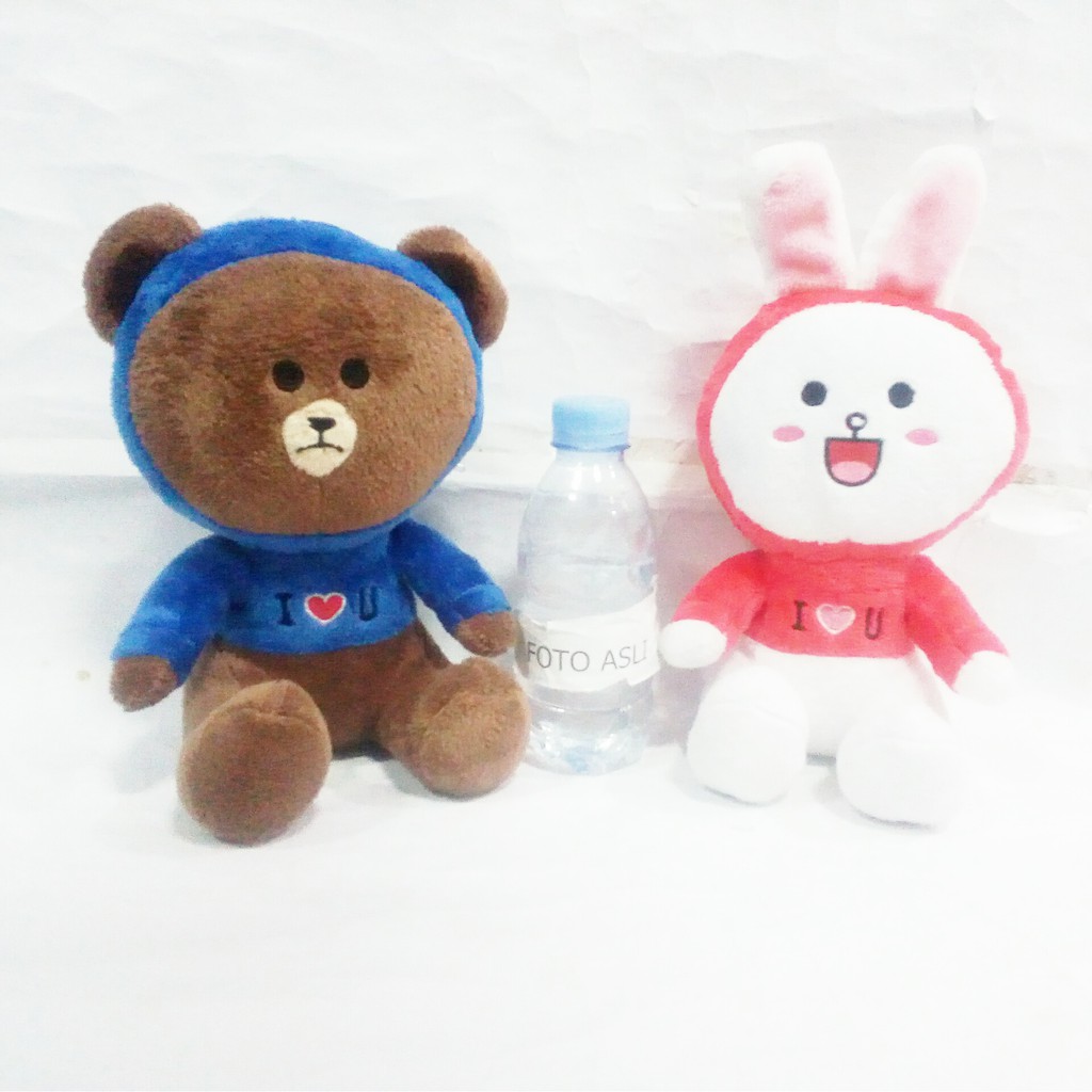 Paket Boneka Brown Cony Pasangan Line Couple Unik Lucu Romantis