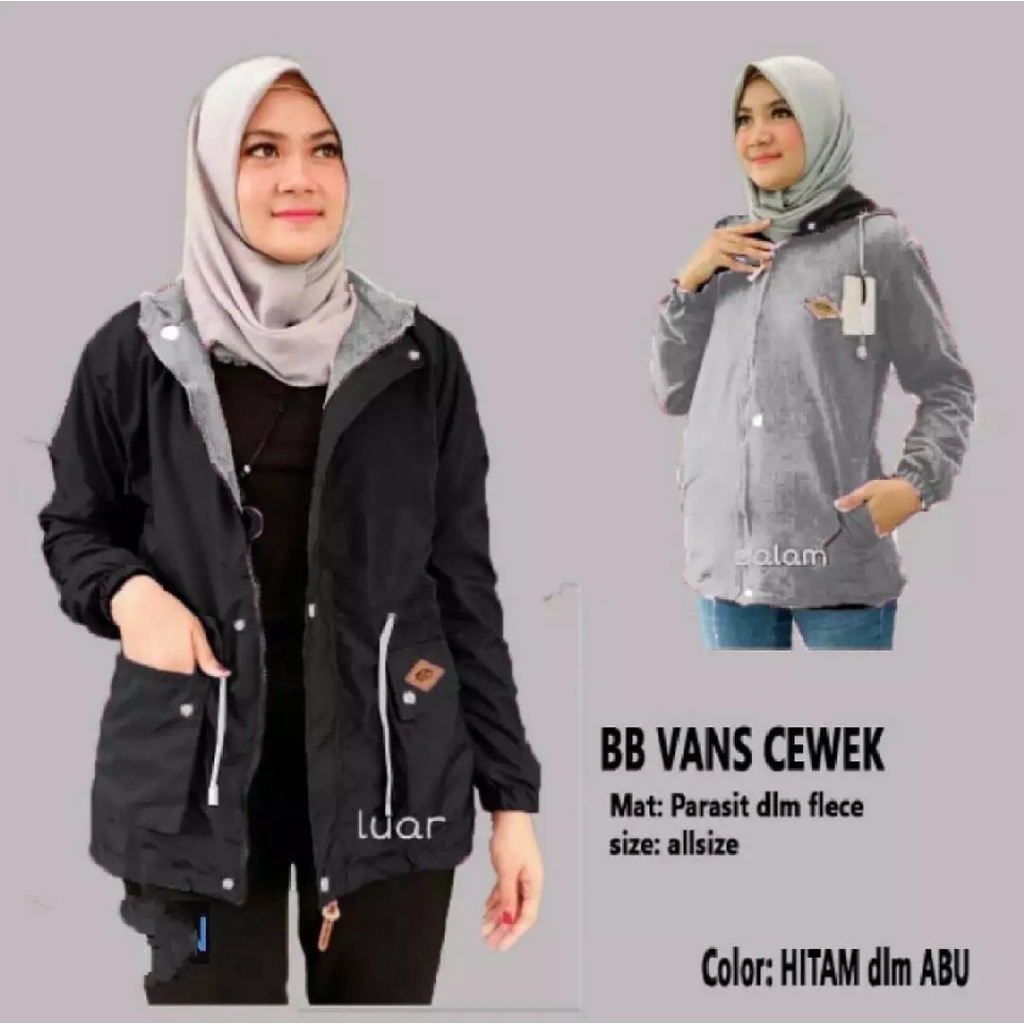 [Promo Shopee] Jaket Parka Murah / Jaket Bolak Balik Wanita / Jaket Wanita Size M-L-XL