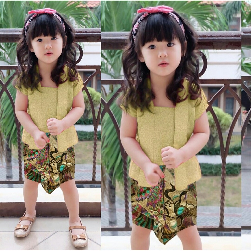 13 set kutu baru kids kuning muda 56.000   kutubaru kids new atasan brokat full