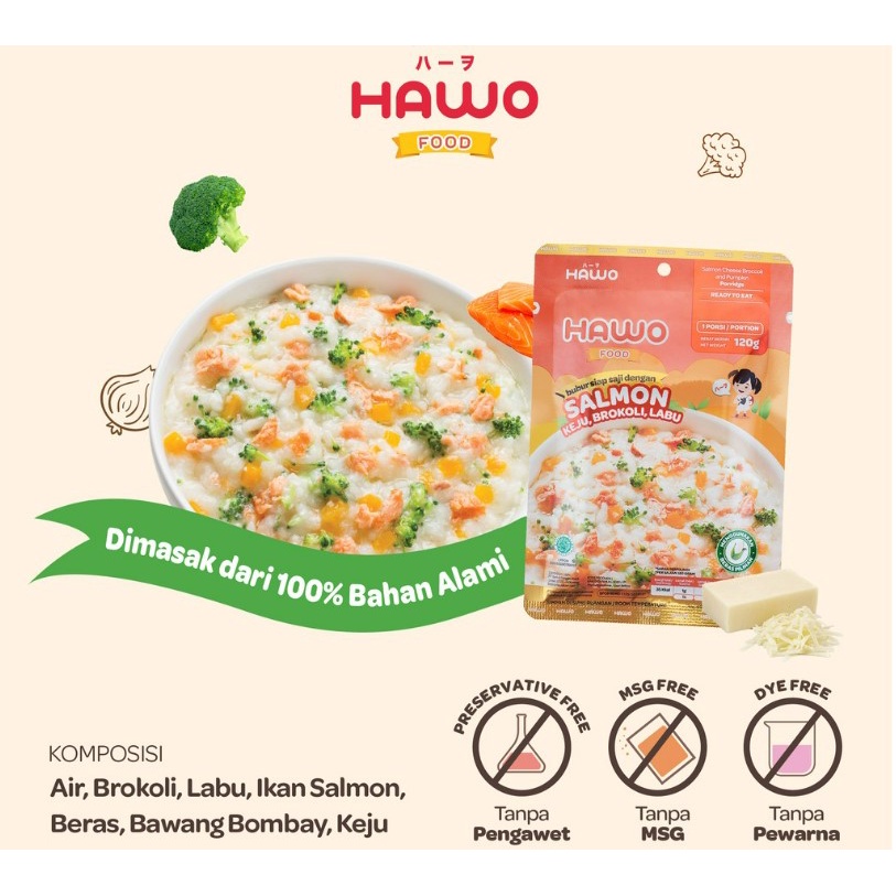 Hawo Baby Food / Makanan Bayi Ready to Eat / Mpasi 120gr Wakodo Baby food