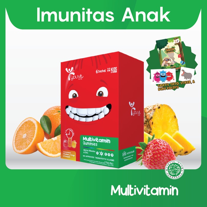 Youvit Multivitamin Gummy Anak 1 Box (6 Sachet)