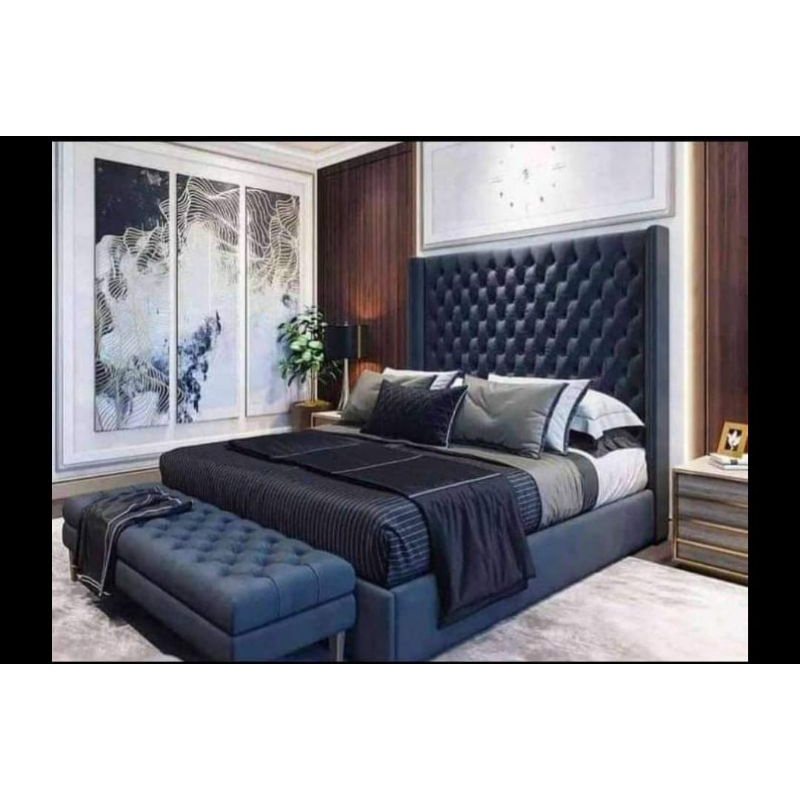 Divan+sandaran divan tempat tidur Andin Bludru