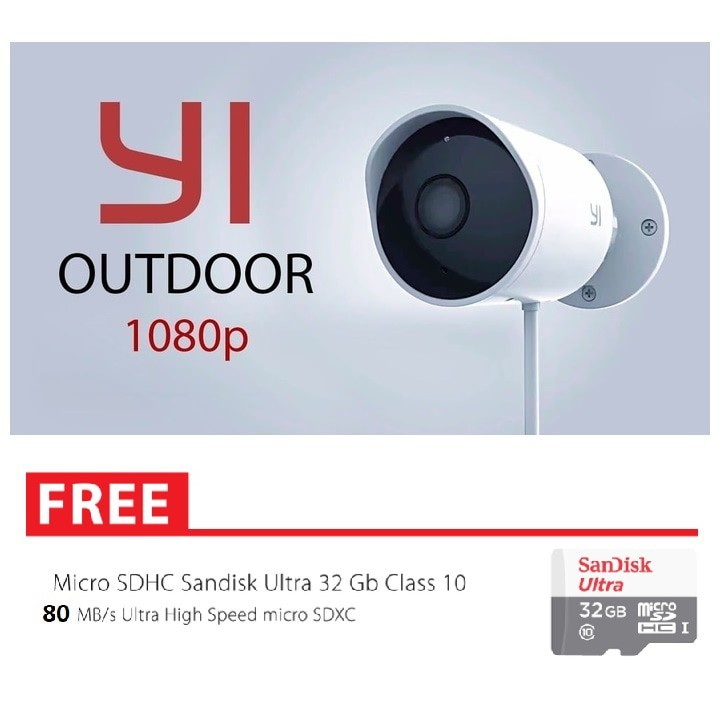 Xiaomi Yi Xiao Yi Outdoor CCTV IP Camera 1080P International   32GB