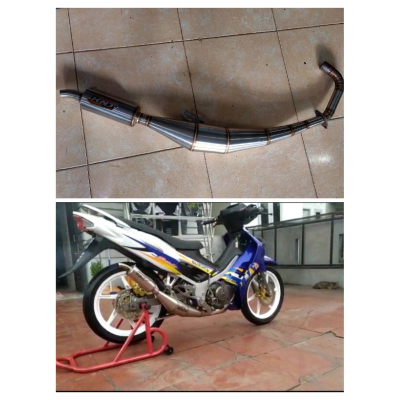 Knalpot standar racing stainles satria hiu satria 2tak