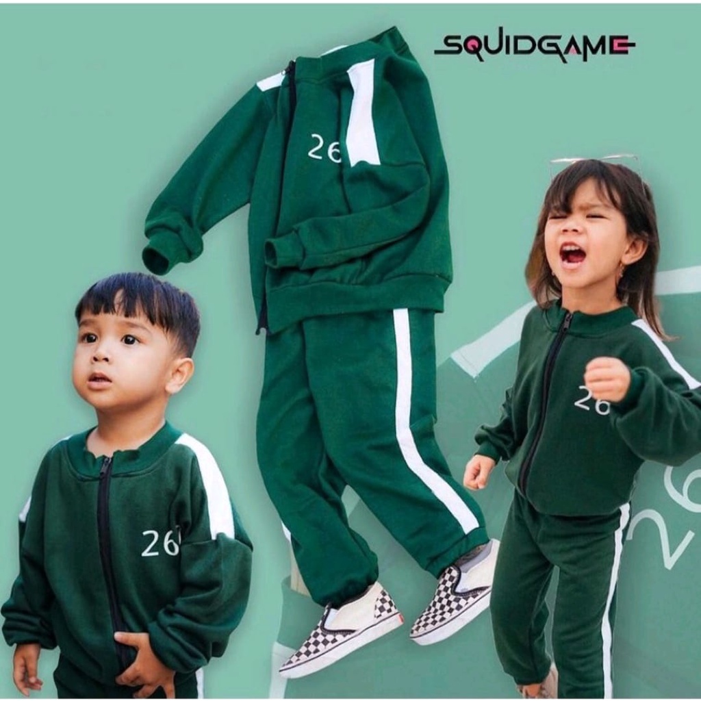 stelan anak squid game 1-6thn / pakaian anak