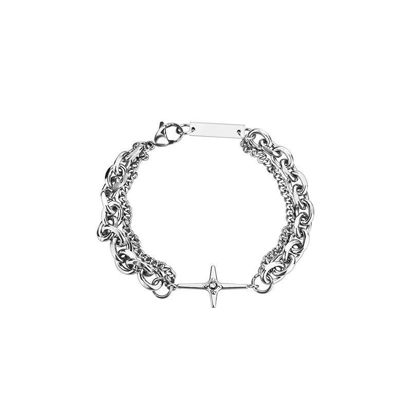 FerenHongXia Gelang Tangan Korean Bracelet Jewelry Fashion Alloy Silver Awn Star Chain Bracelet for Women / Men / Medan / LubukPakam / Fashion