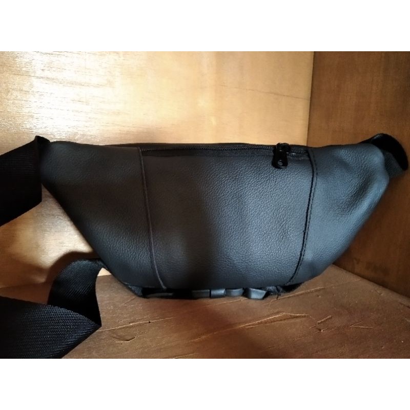 Waistbag Kulit Asli Pria/Tas Selempang/Tas Hitam Eksklusif/Tas Bahu