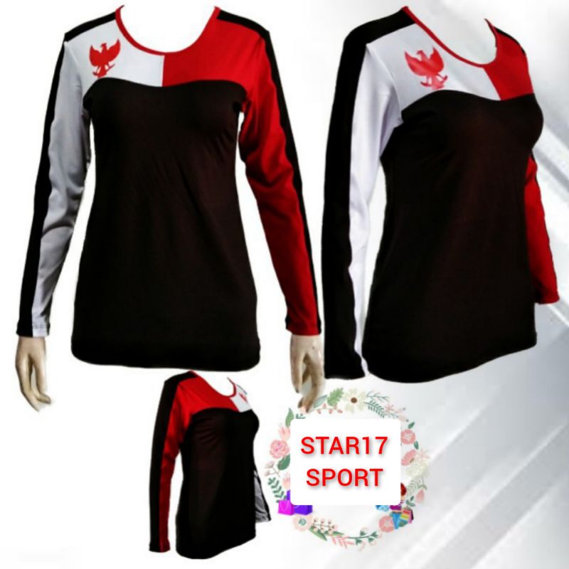 GARUDA LONGTSHIRT - BAJU SENAM - BAJU ZUMBA - BAJU AEROBIC - BAJU OLAHRAGA - BAJU SENAM MERAH PUTIH