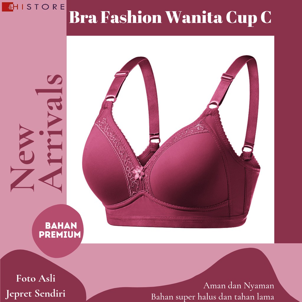 [HI] Bra BH JUMBO CUP C Fashion Wanita Bra wanita Premium Busa Tipis Tanpa Kawat Sangat Nyaman 2855