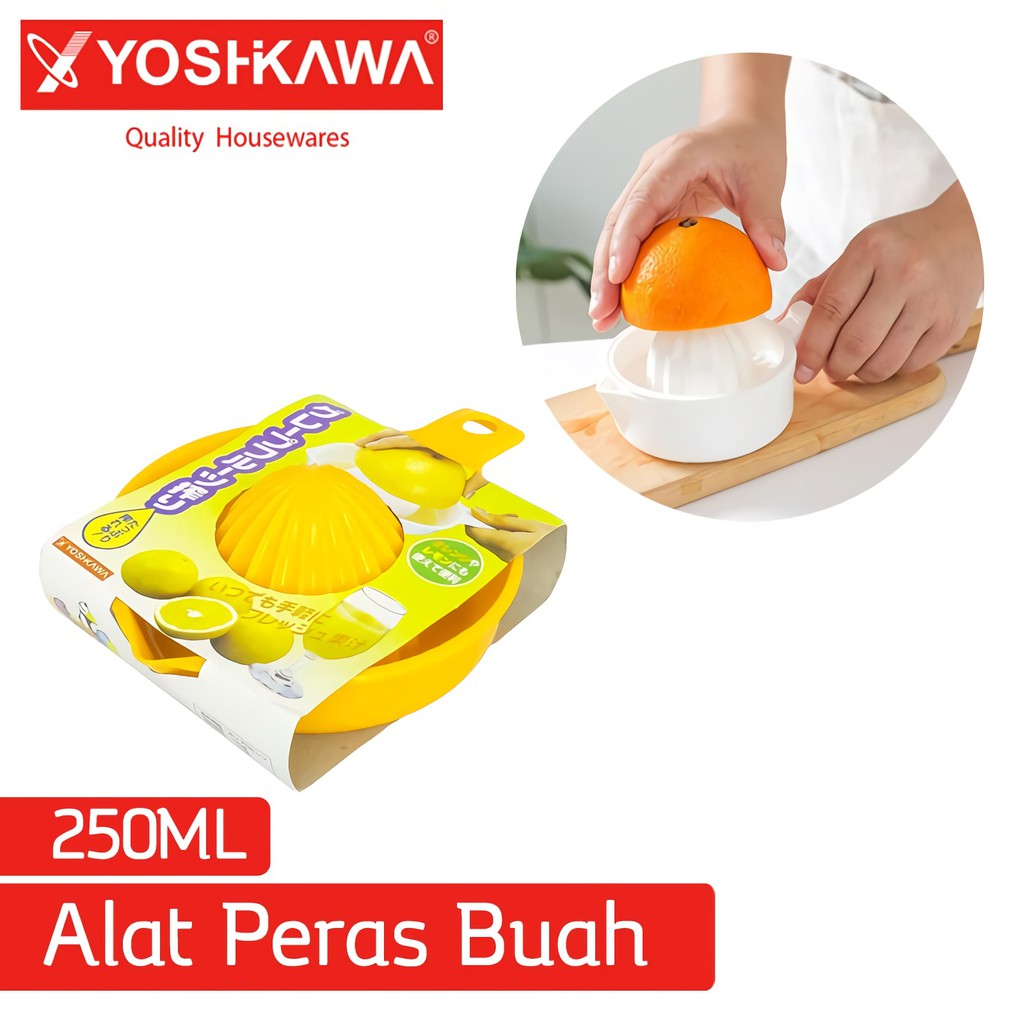 

YOSHIKAWA Alat Peras Buah Jeruk / Lemon 250 ML Manual Fruit Squeezer EVL-PJ-108 Orange