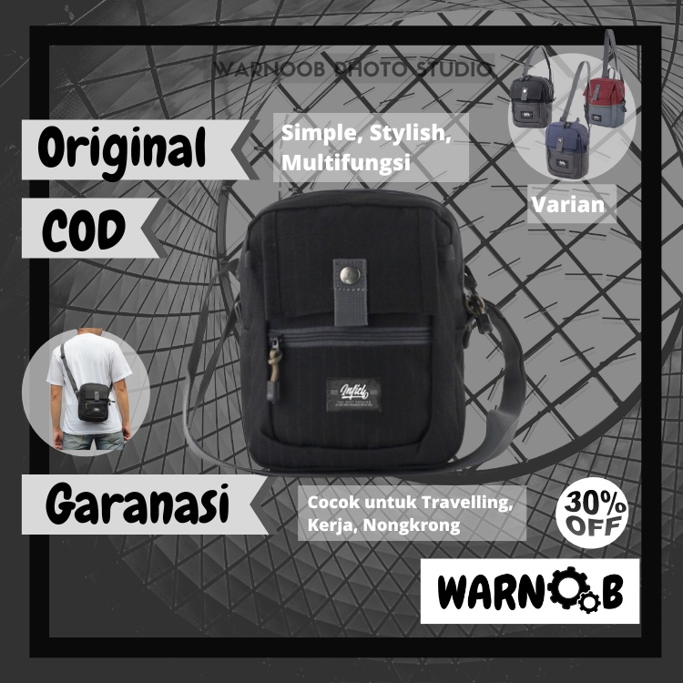 Tas Kecil Selempang Slempang Kecil Totebag Bahu Kotak Punggung Sling Bag Pria PxLxT 17 x 6 x 22 cm