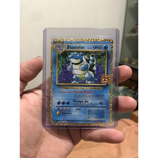 Kartu Pokemon TCG Blastoise 25th Promo Indonesia Original Base Set Charizard Venusaur