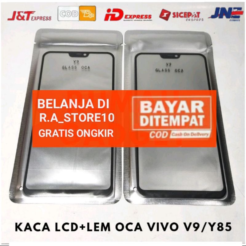 Kaca Lcd + Lem Oca Kering Vivo V9 | V9 PRO | V9 YOUTH | Y85 | Y85A Kaca Depan Kaca Touchscreen Glass Lcd Ts Tc Original