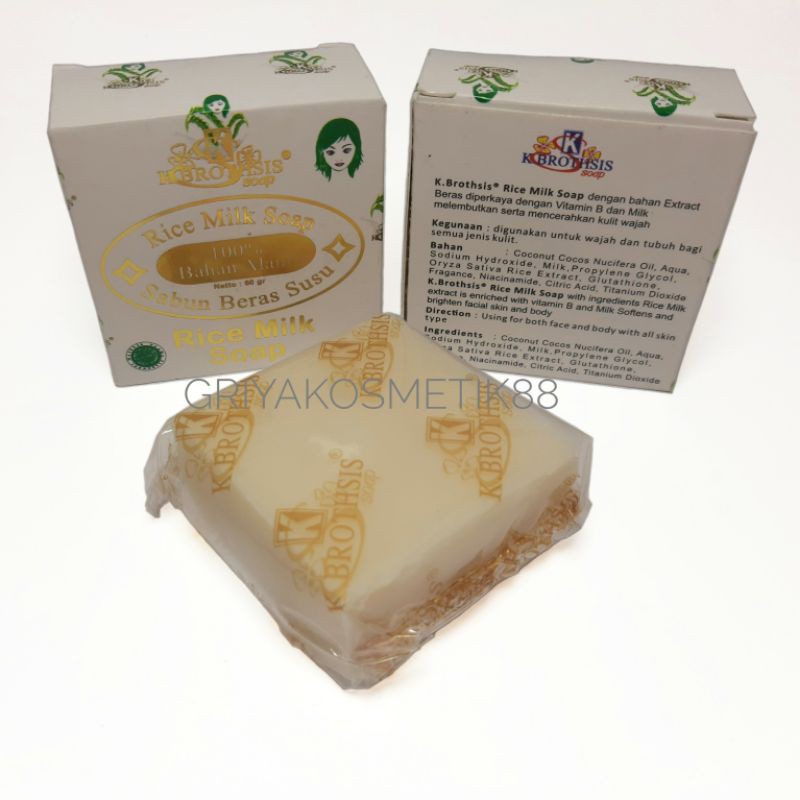 SABUN BERAS SUSU K BROTHSIS BPOM | RICE MILK SOAP