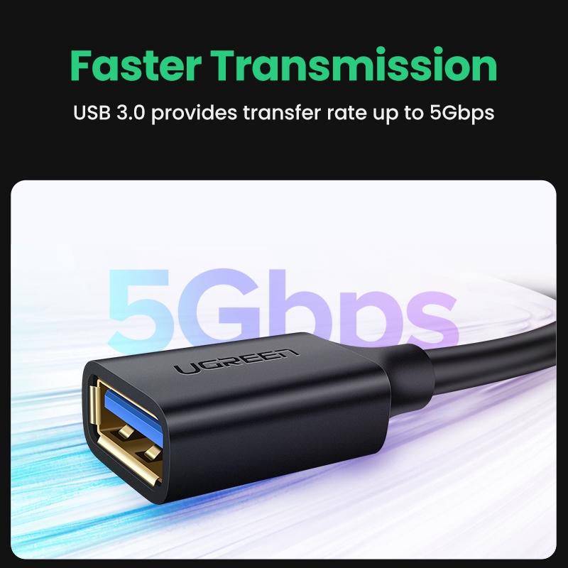 【Stok Produk di Indonesia】Ugreen Kabel Extension USB 3.0 2.0 Mini Kecepatan Tinggi Untuk Smart Laptop / PC / TV / Xbox One SSD