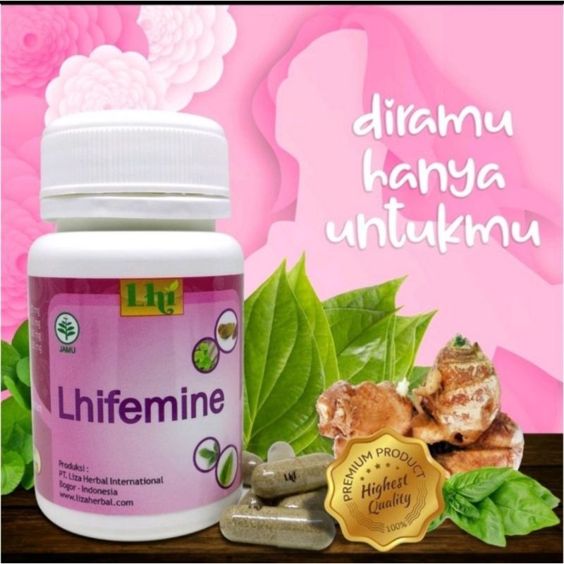 Lhifemine Liza Herbal Alami mengatasi kesehatan organ kewanitaan isi 30 kapsul