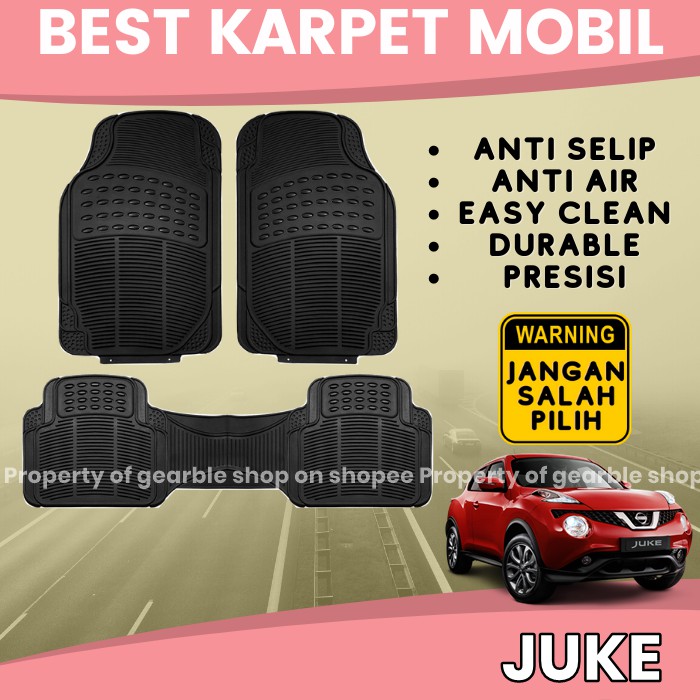 KARPET MOBIL JUKE ALAS LANTAI MOBIL JUKE KARPET NISSAN JUKE KARPET DASAR MOBIL UNIVERSAL ANTI AIR